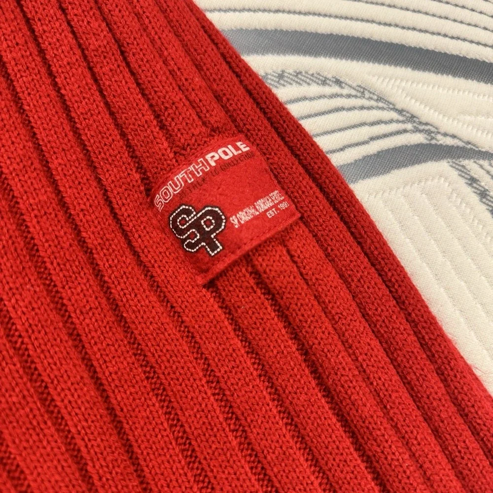 VTG Southpole Acrylic Turtleneck Sweater‎ Men XXL Red Y2K Authentic Collection